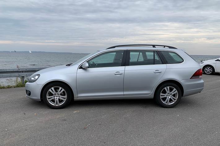 Sølv VW Golf VI fra 2011