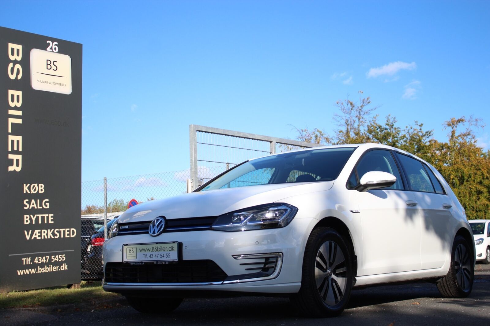 Hvid VW e-Golf VII fra 2020