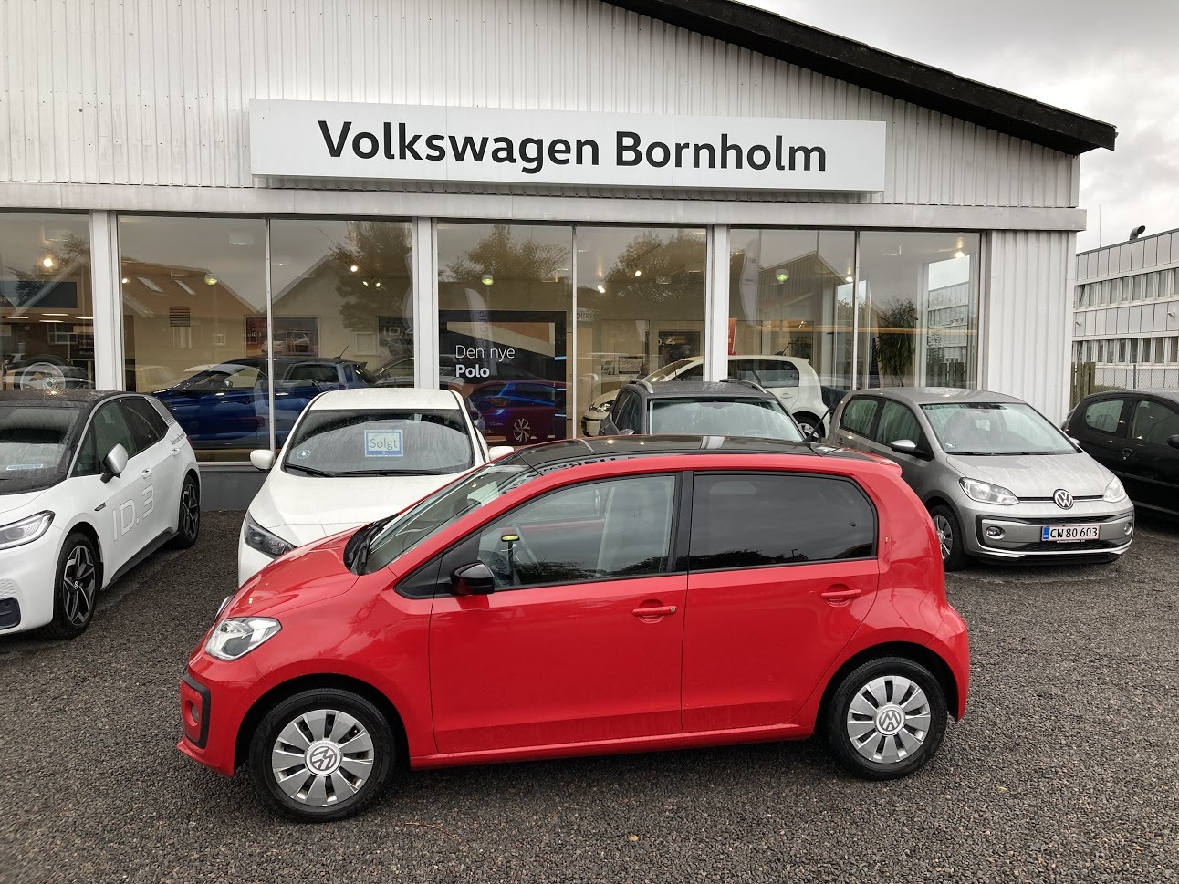 Rød VW UP! fra 2017