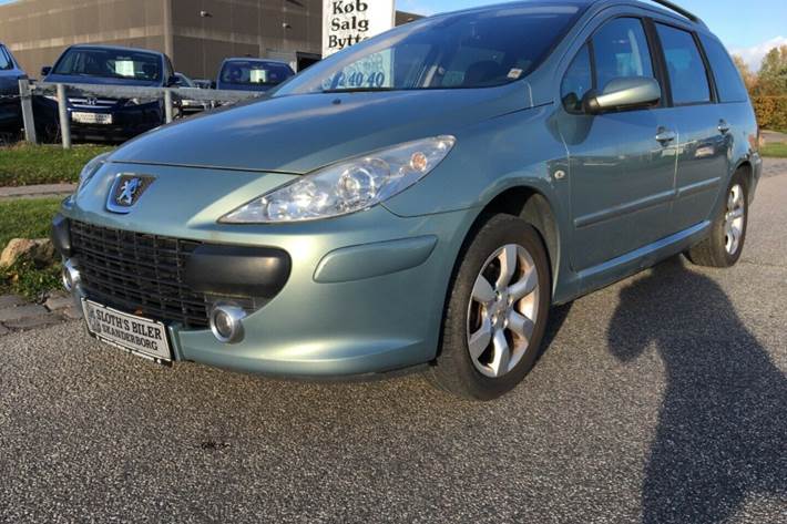Grøn Peugeot 307 fra 2005