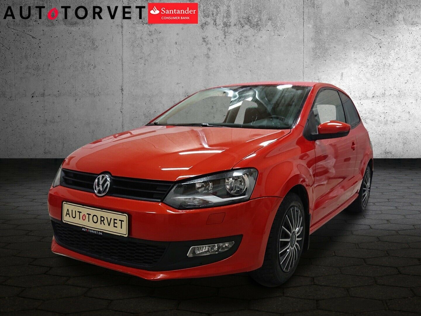 Orange VW Polo fra 2011