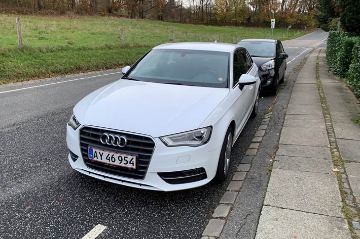 Hvid Audi A3 Sportback fra 2016