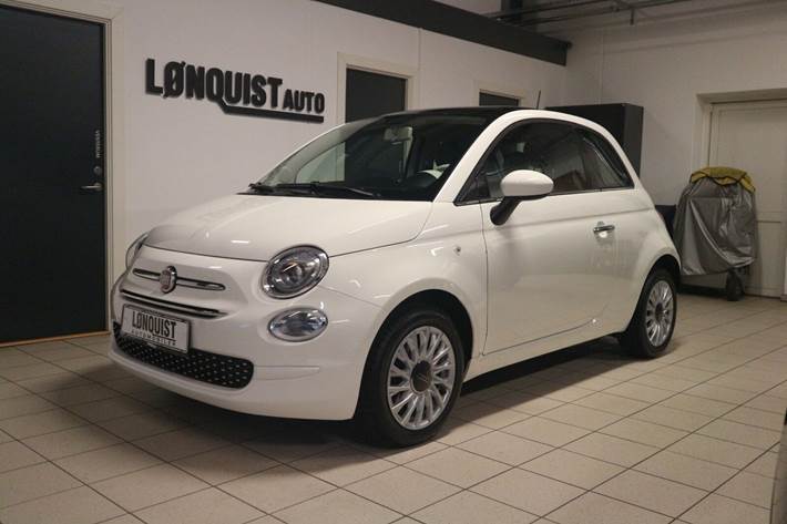 Hvid Fiat 500 fra 2019