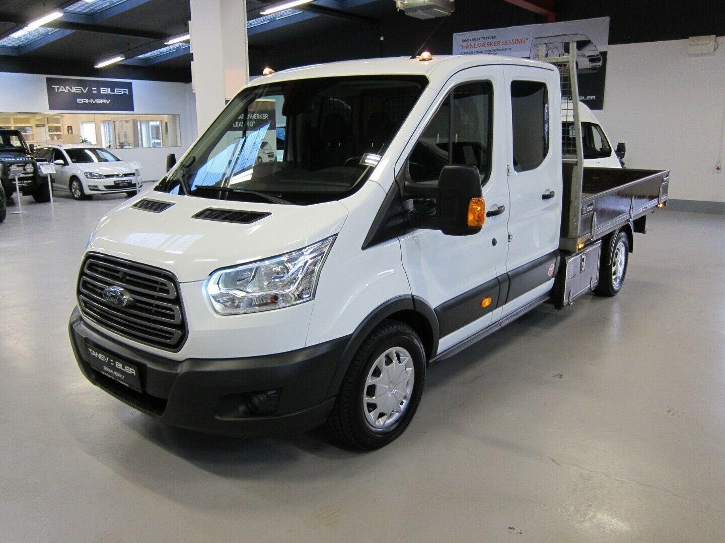 Hvid Ford Transit 350 L3 Chassis fra 2016