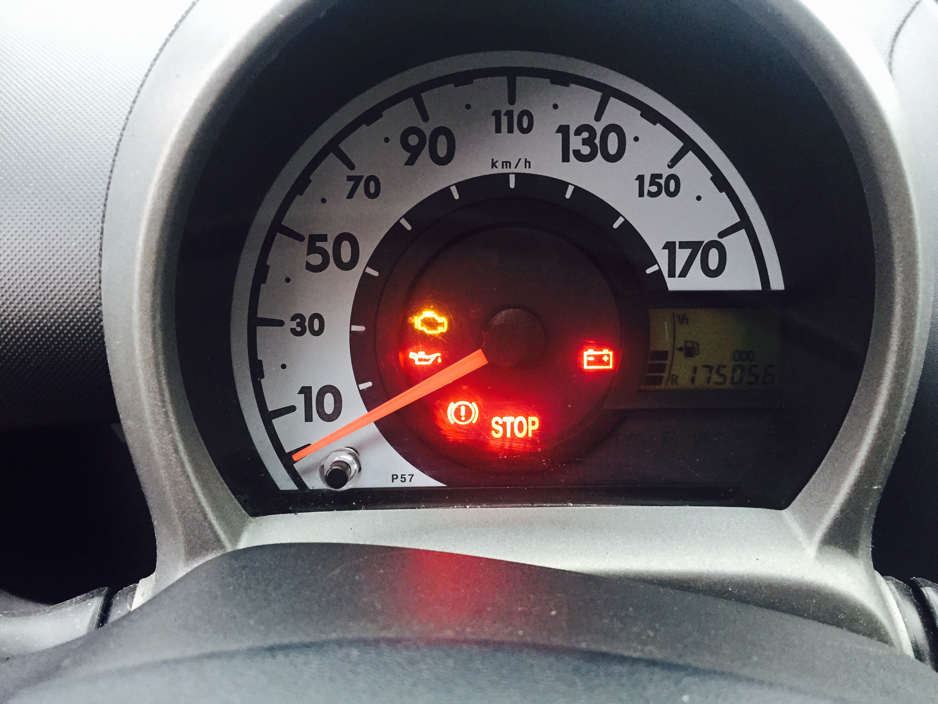 Sort Toyota Aygo fra 2009