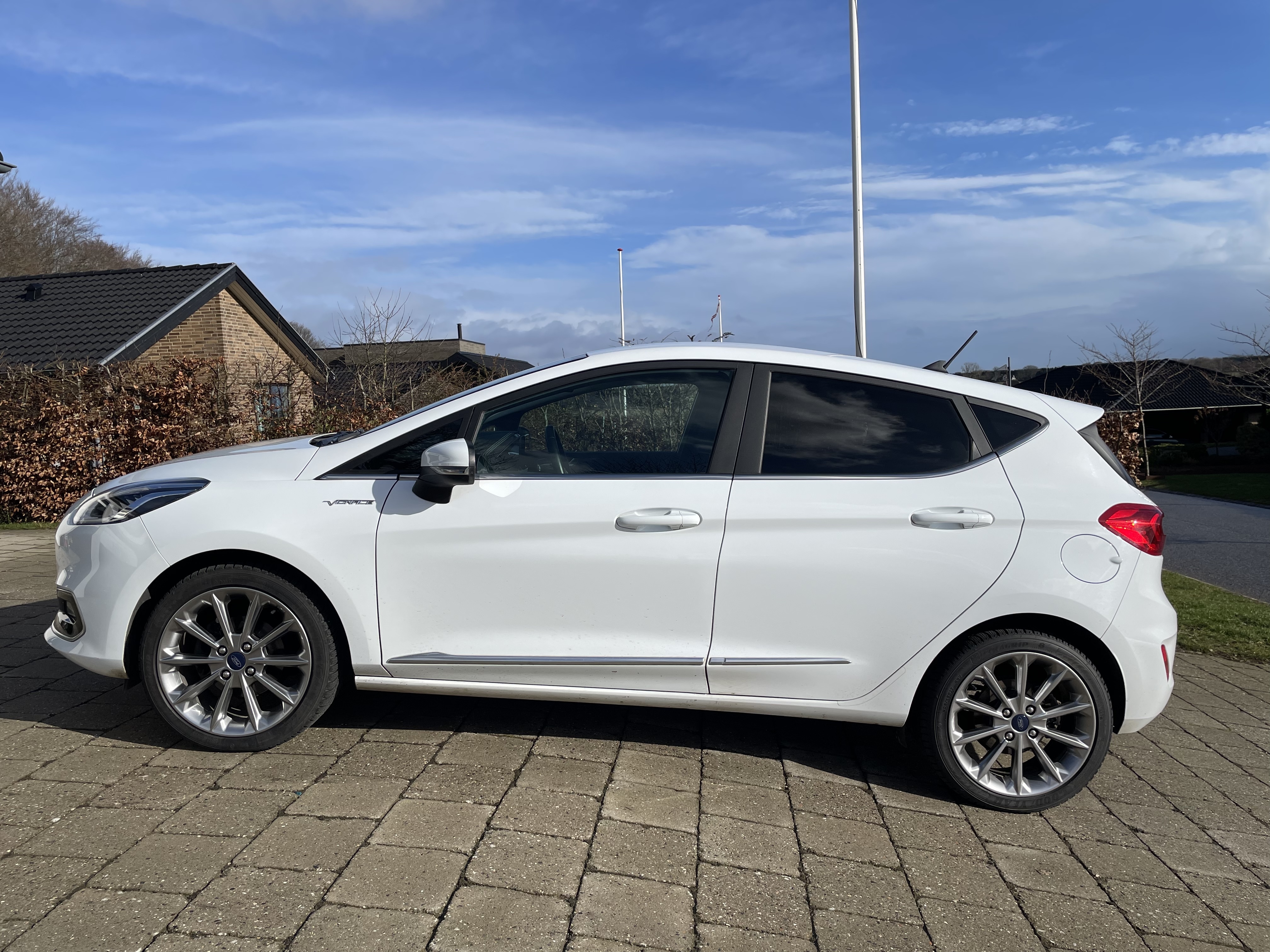 Hvid Ford Fiesta fra 2019