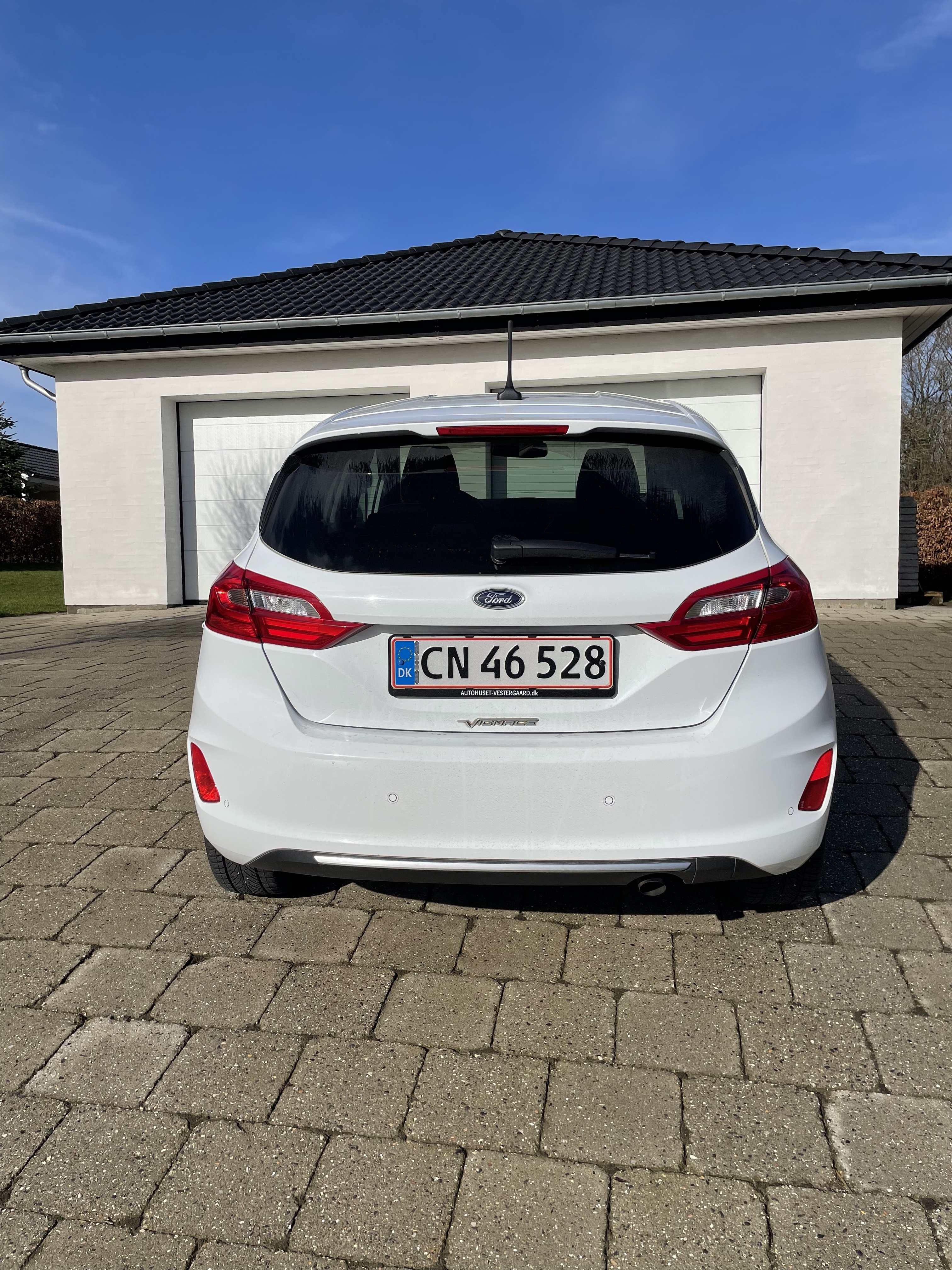 Hvid Ford Fiesta fra 2019
