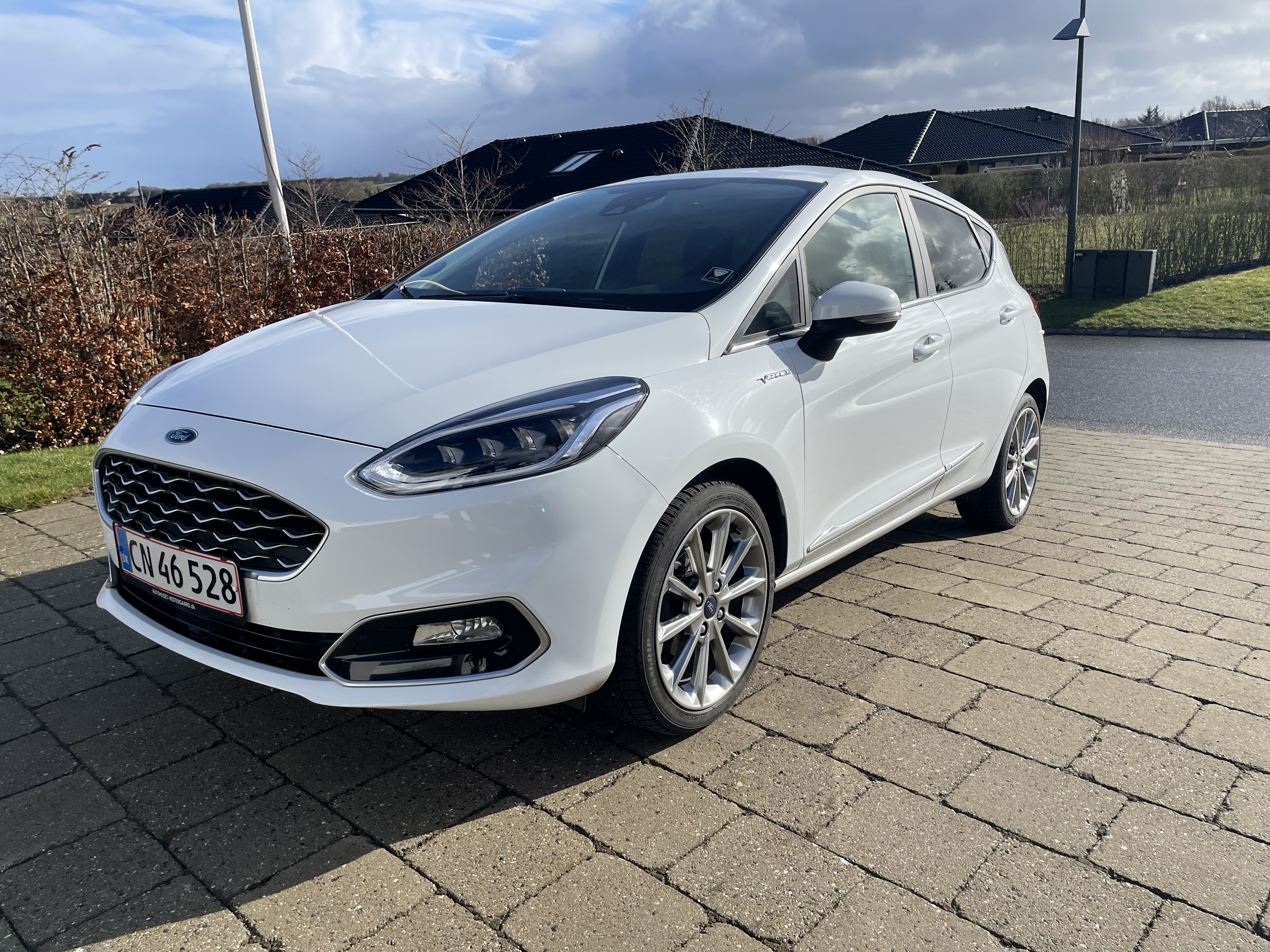 Hvid Ford Fiesta fra 2019