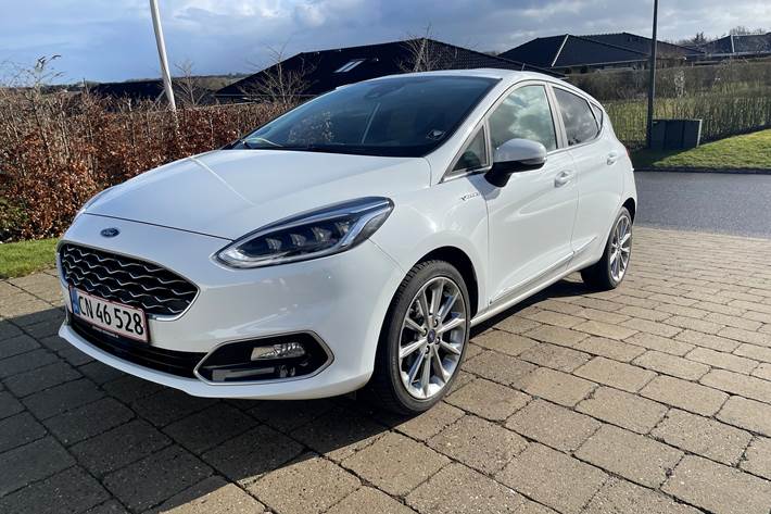Hvid Ford Fiesta fra 2019