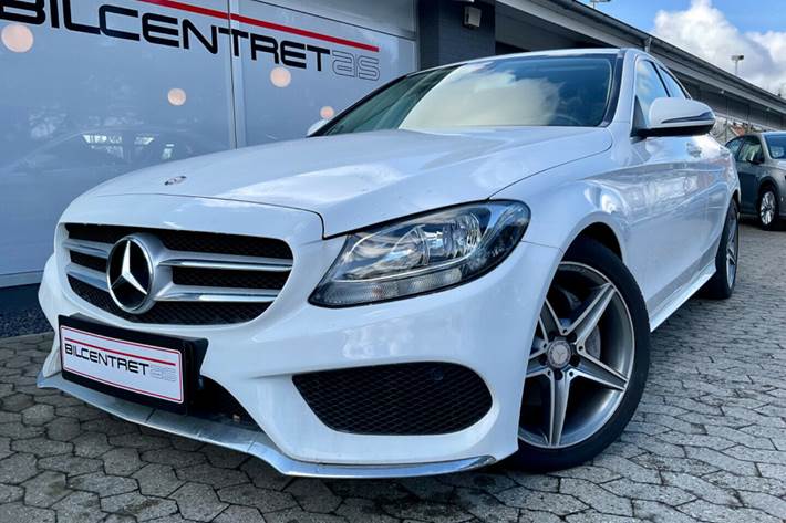 Hvid Mercedes C200 fra 2017