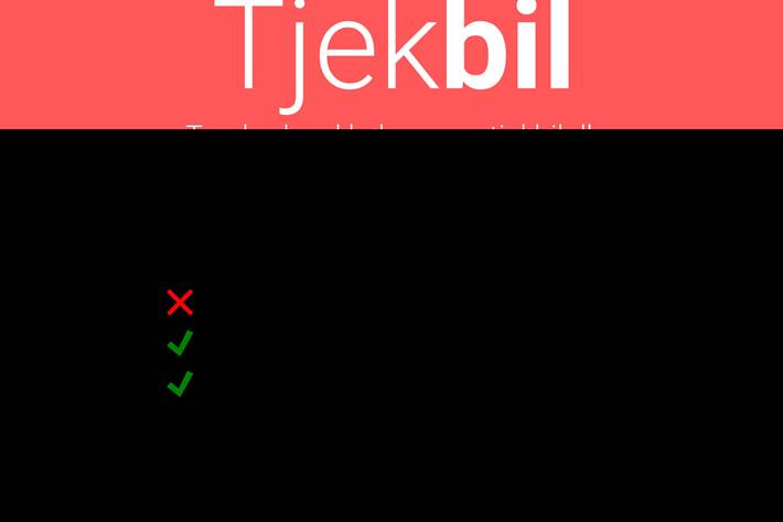 Rød Hyundai Kona fra 2018