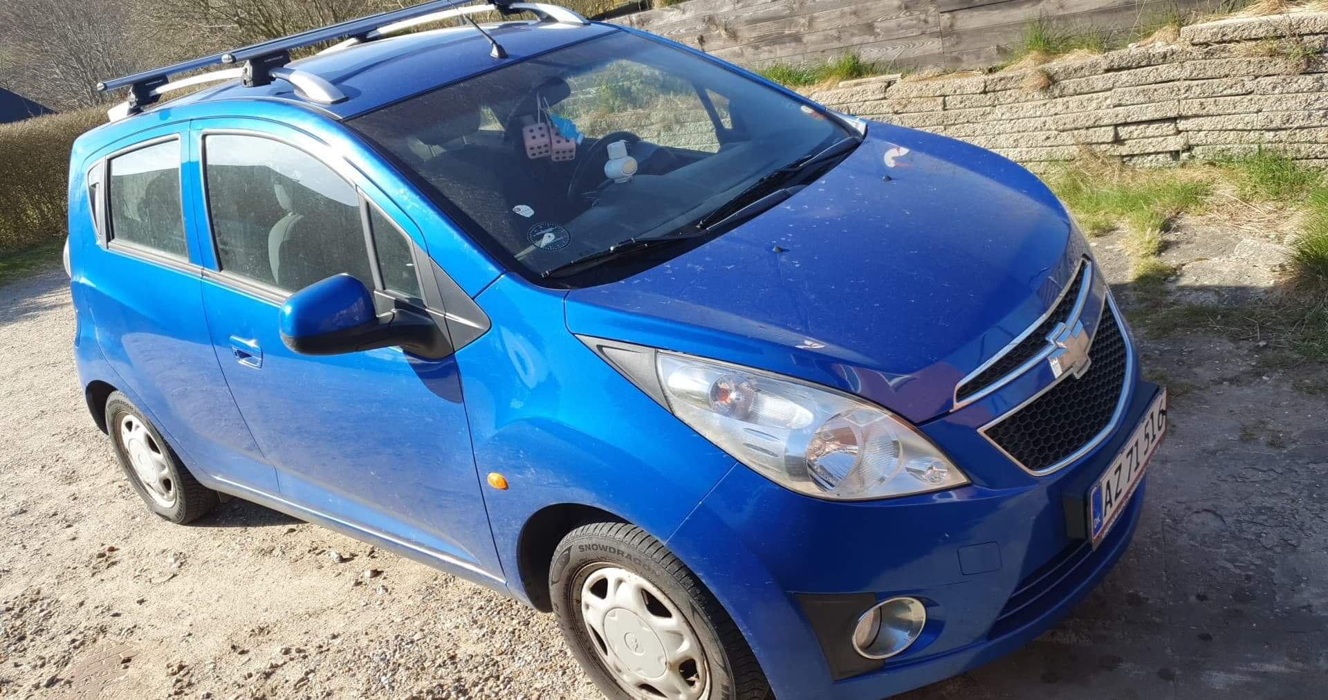 Blå Chevrolet Spark fra 2011