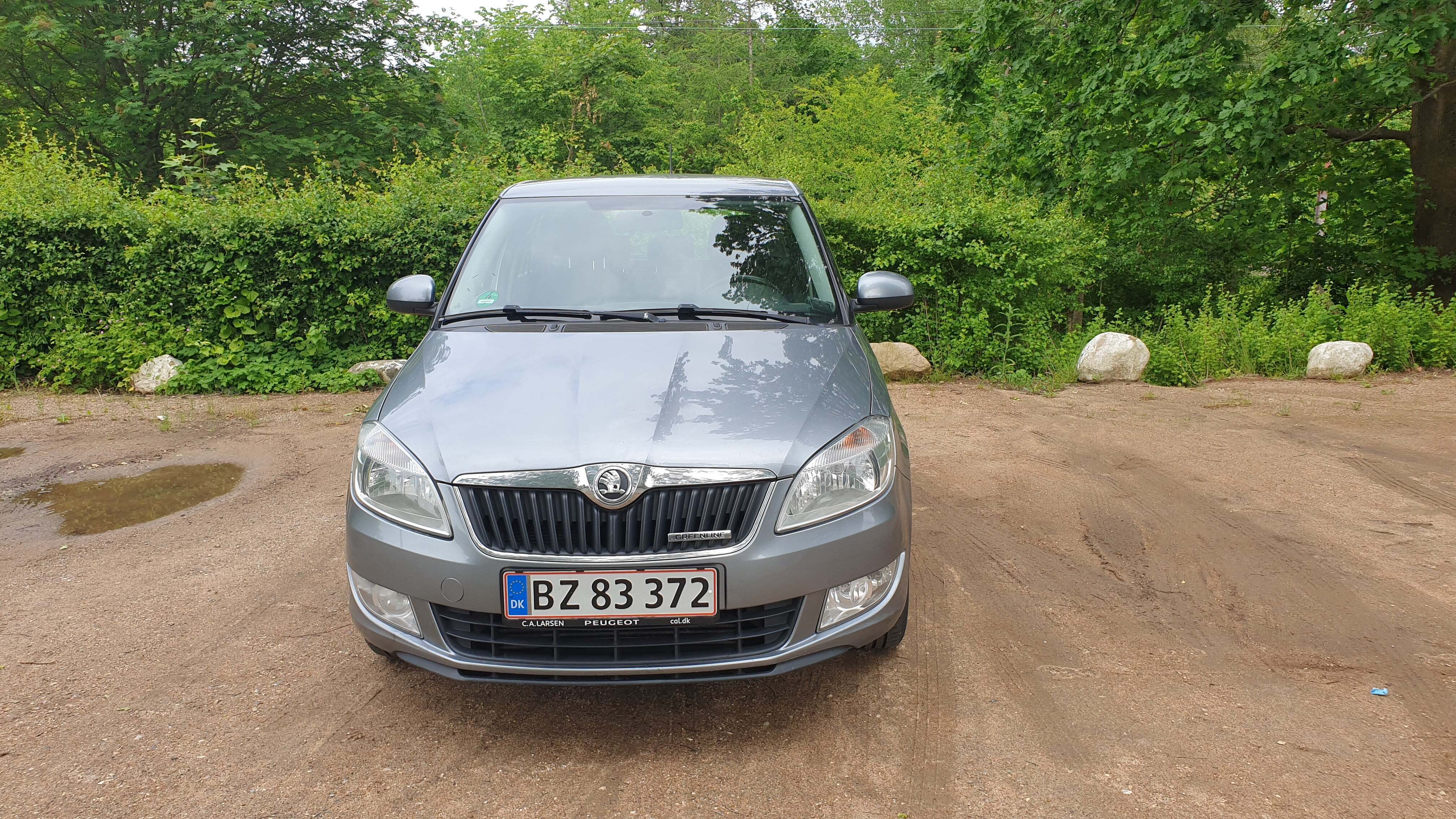 Grå Skoda Fabia fra 2013