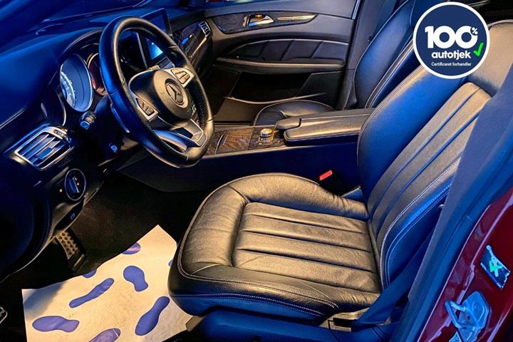 Sort Mercedes CLS350 d fra 2016 set indefra