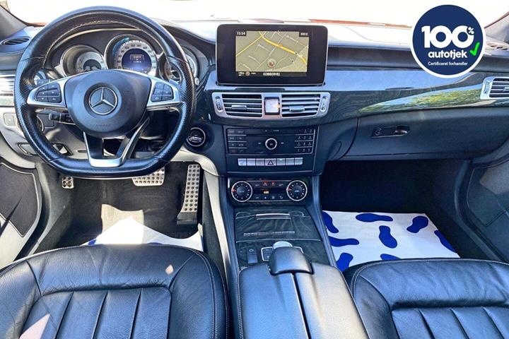 Sort Mercedes CLS350 d fra 2016 set indefra