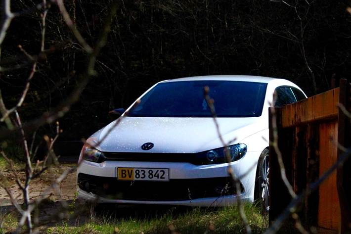 Hvid VW Scirocco fra 2009