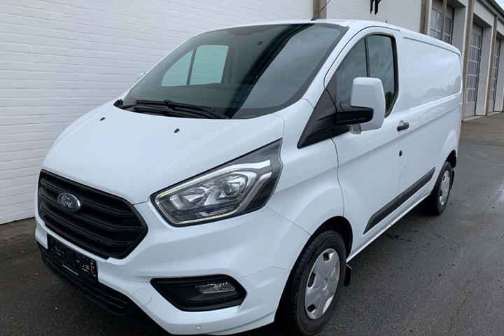Hvid Ford Transit Custom 280 L1 fra 2019 set udefra