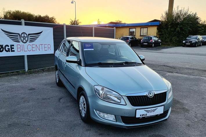 Grøn Skoda Fabia fra 2010