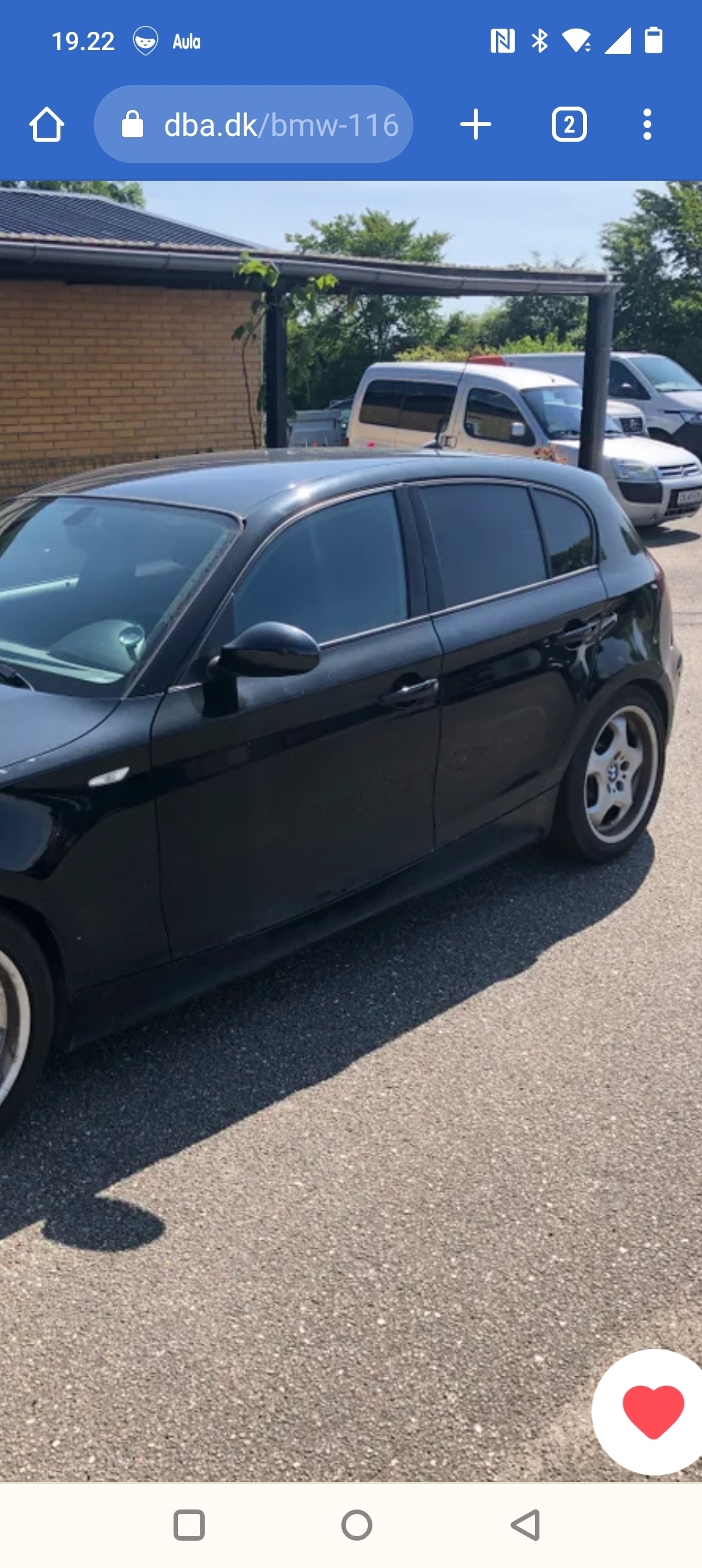 Sort BMW 116i fra 2004