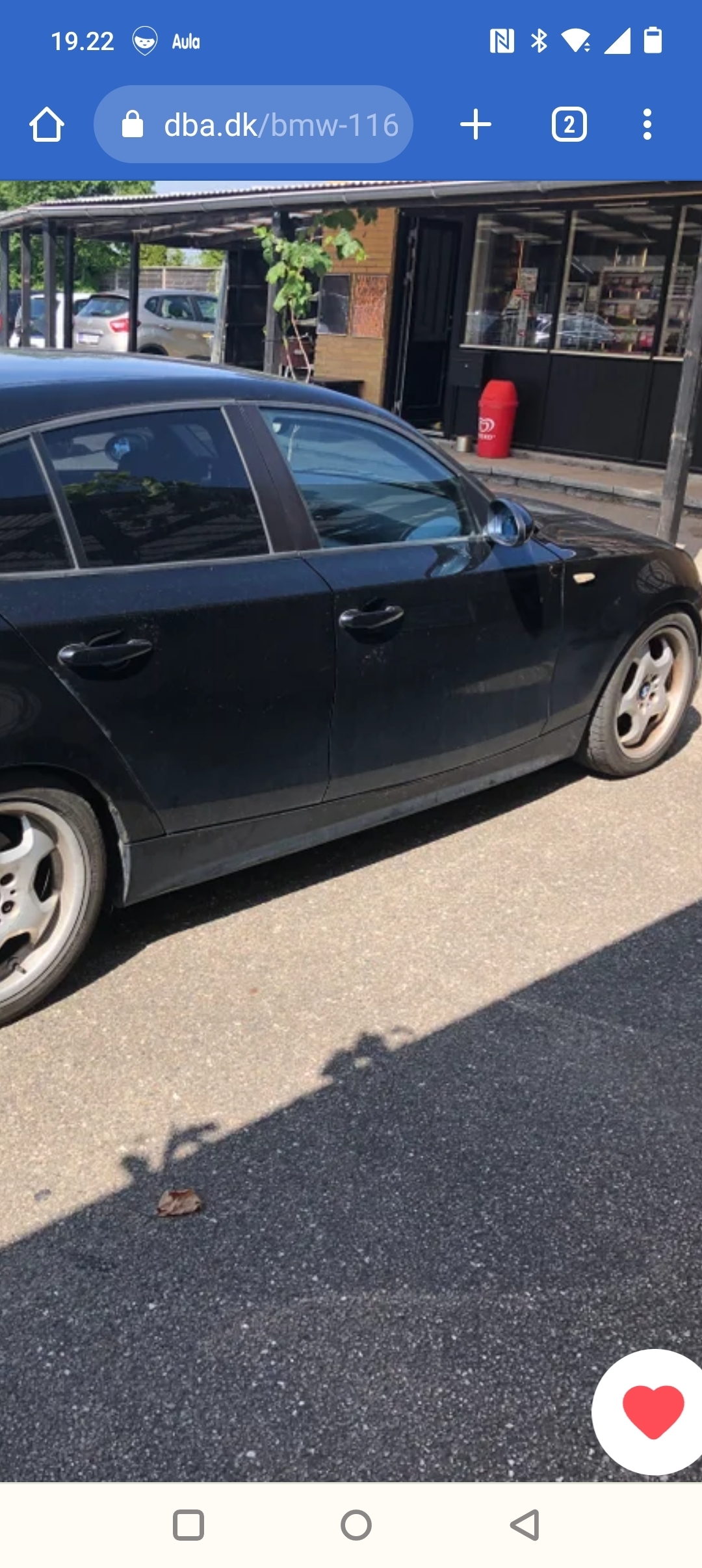 Sort BMW 116i fra 2004