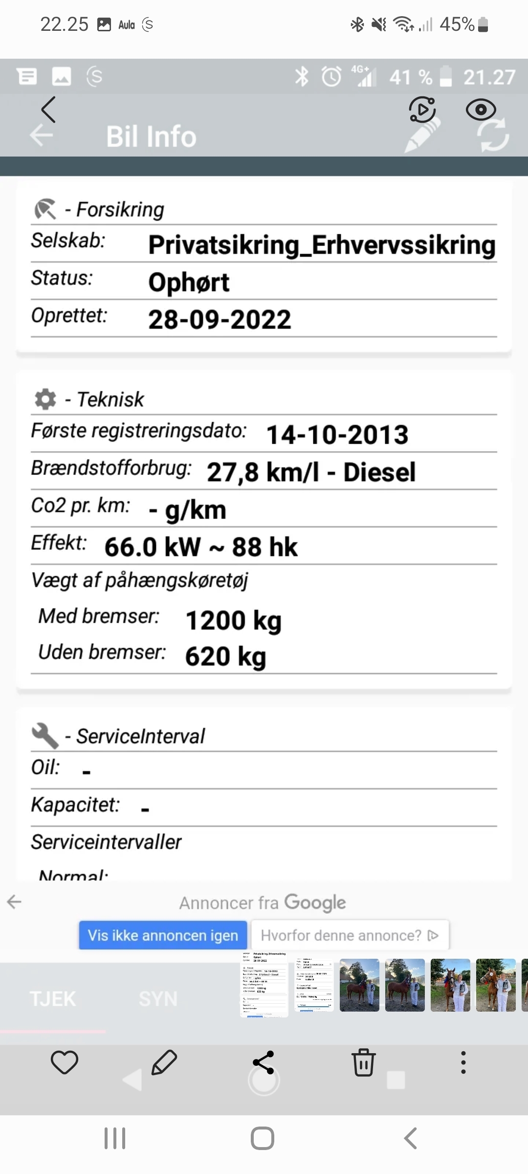 Grå Renault Captur fra 2013