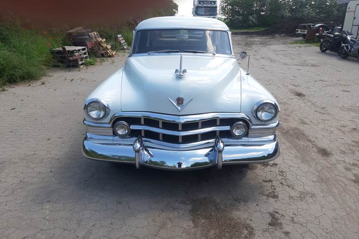 Hvid Cadillac Fleetwood fra 1950