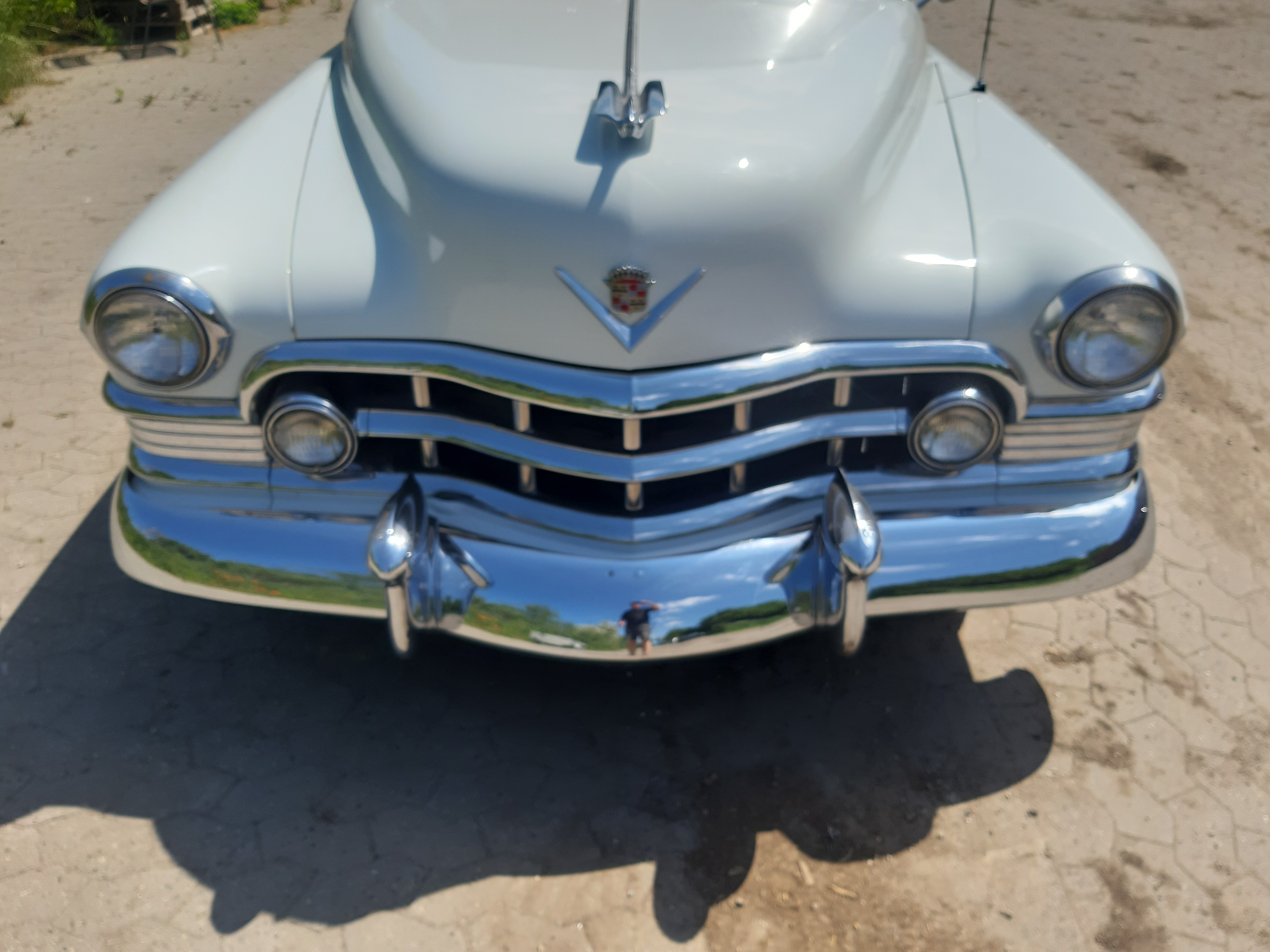 Hvid Cadillac Fleetwood fra 1950