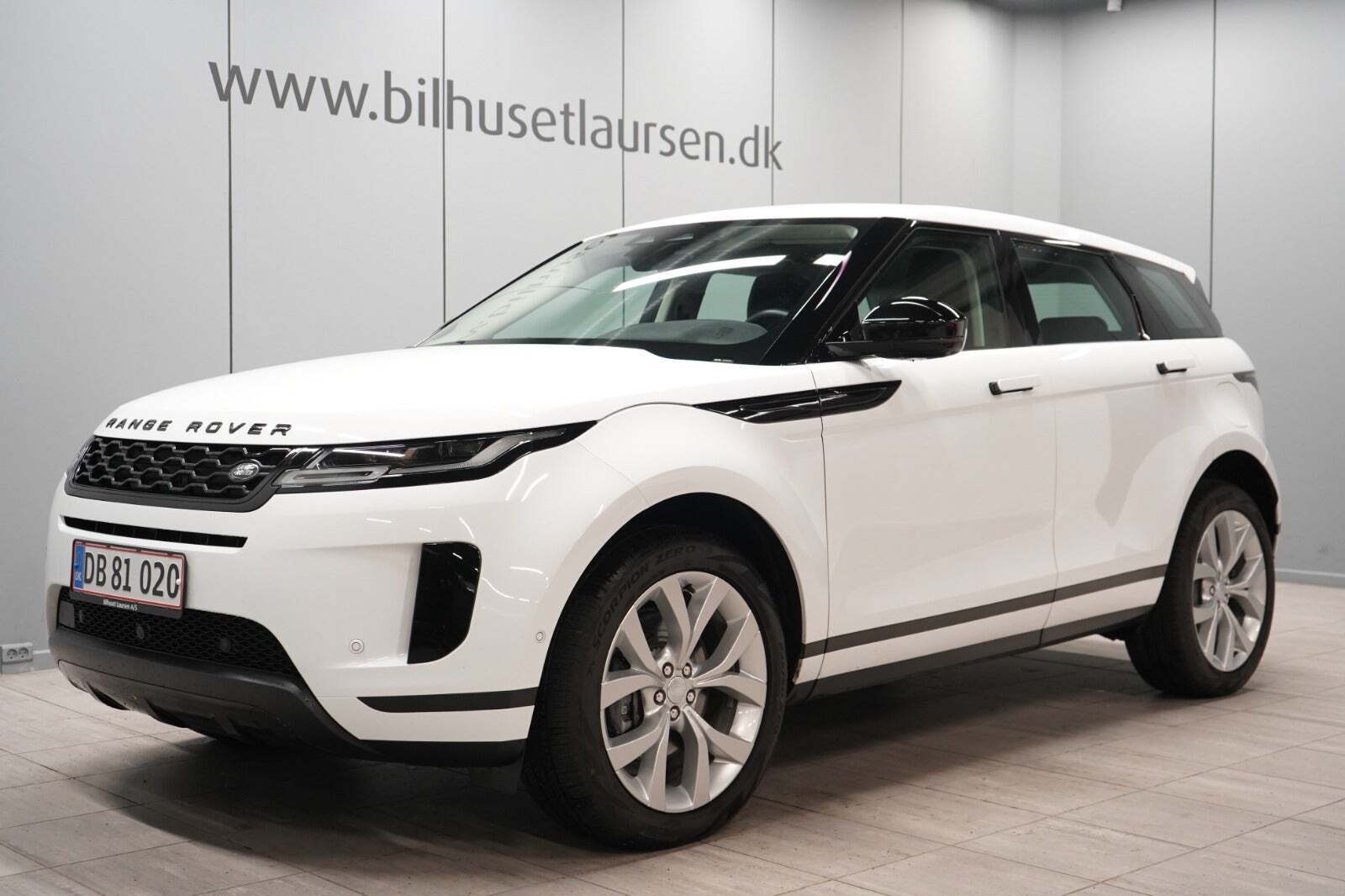 Hvid Land Rover Range Rover evoque fra 2021