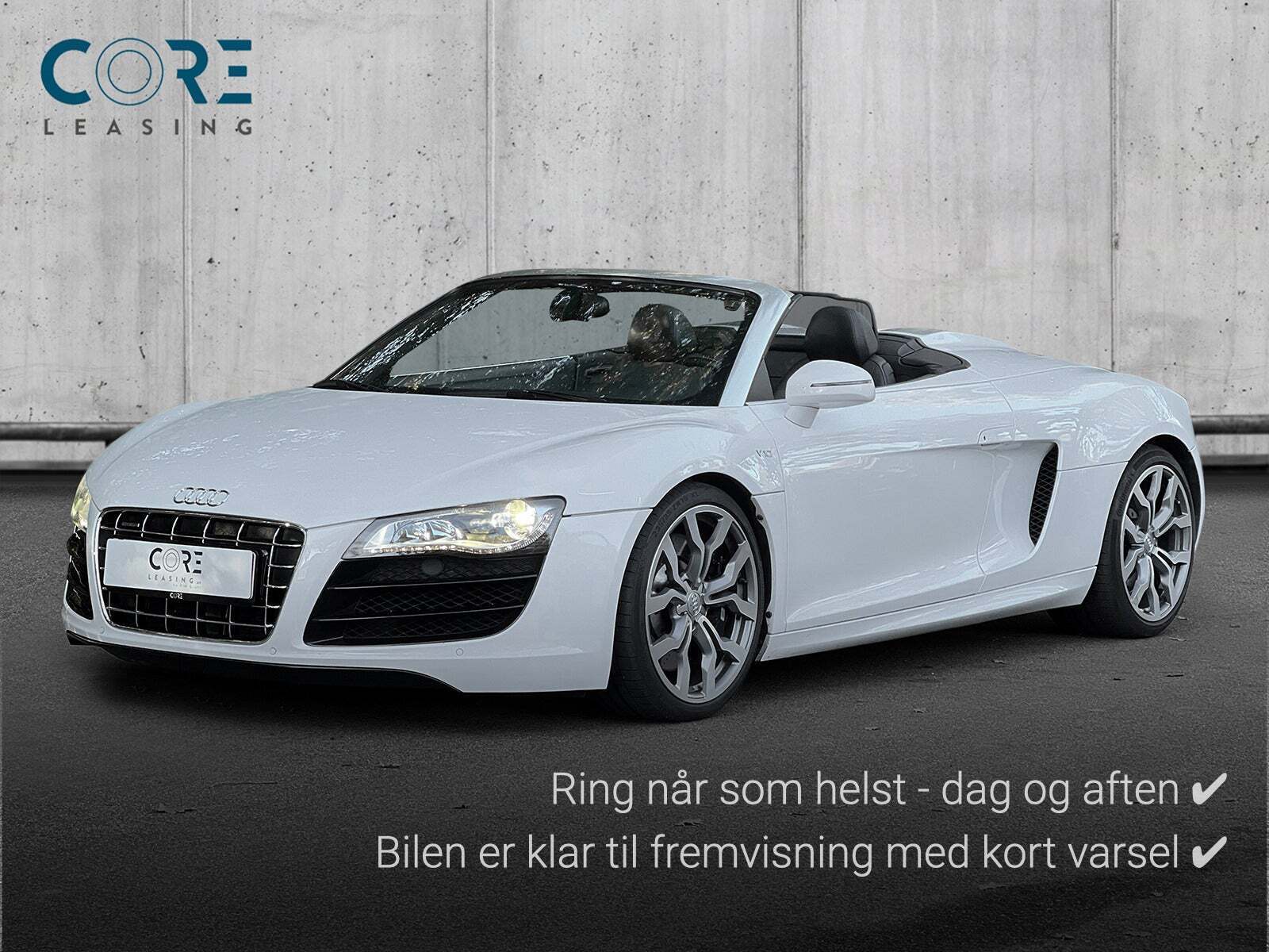 Grå Audi R8 fra 2011