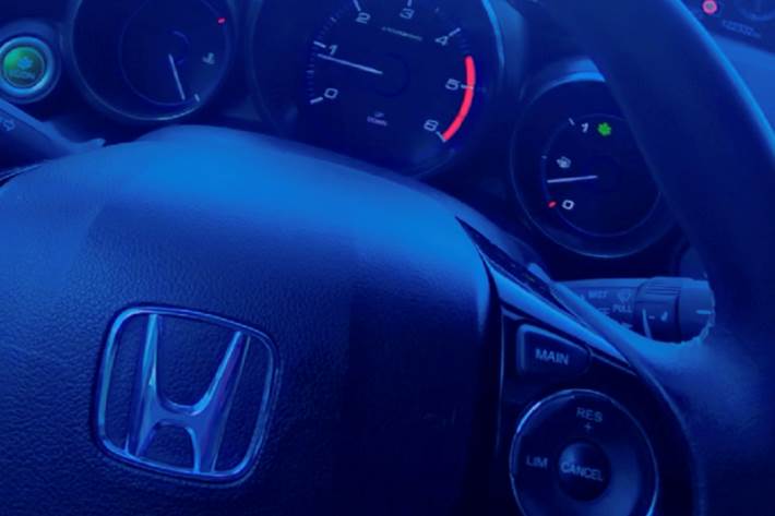 Grå Honda Civic fra 2015