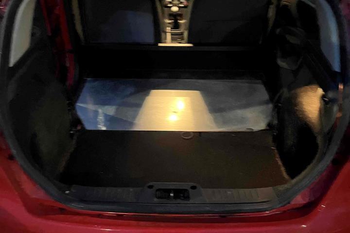 Rød Ford Fiesta fra 2011
