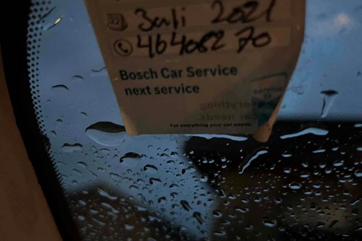 Rød Ford Fiesta fra 2011