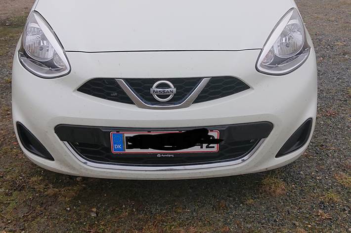Hvid Nissan Micra fra 2016
