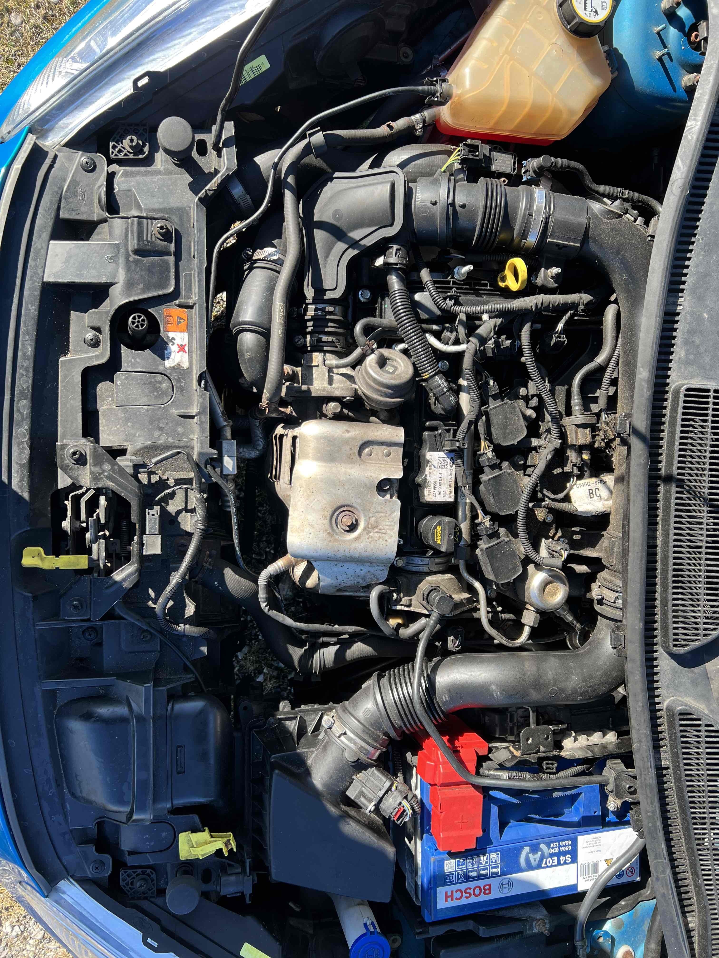 Blå Ford Fiesta fra 2013