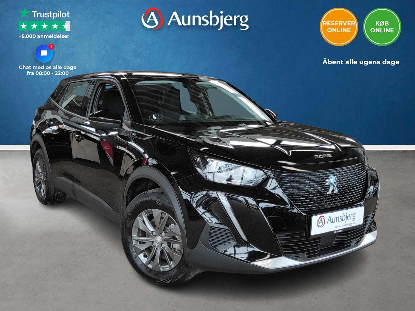 Grå Peugeot e-2008 fra 2021