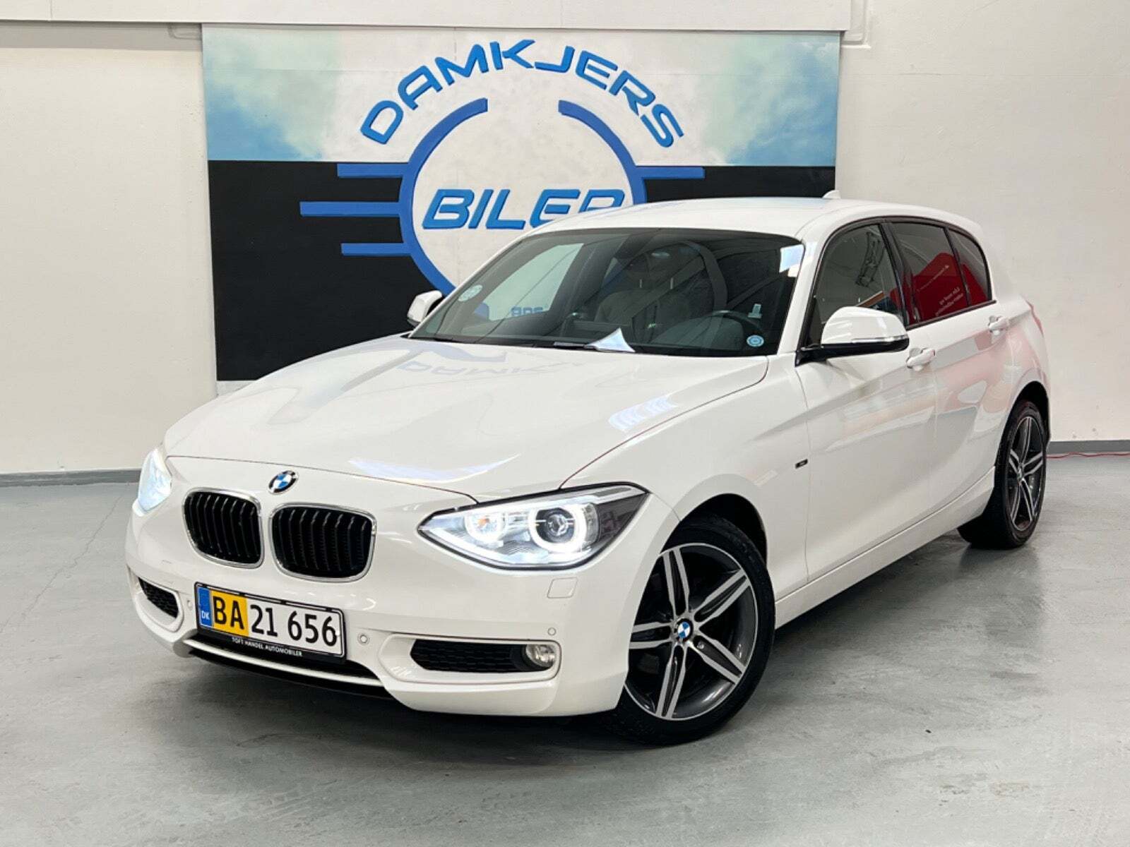 Hvid BMW 118d fra 2012