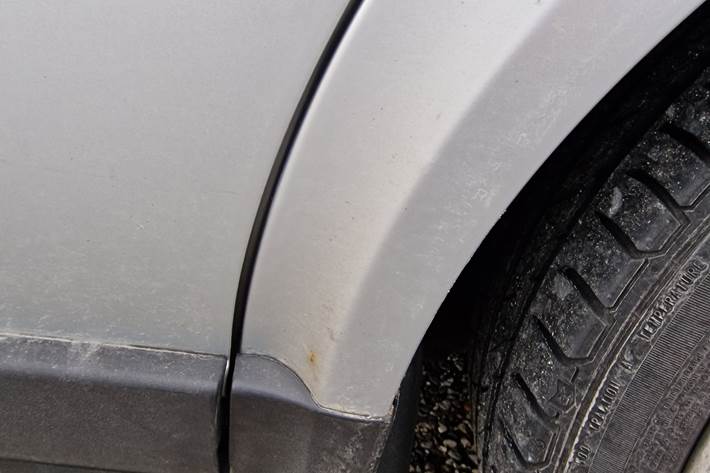Grå VW Passat fra 2004