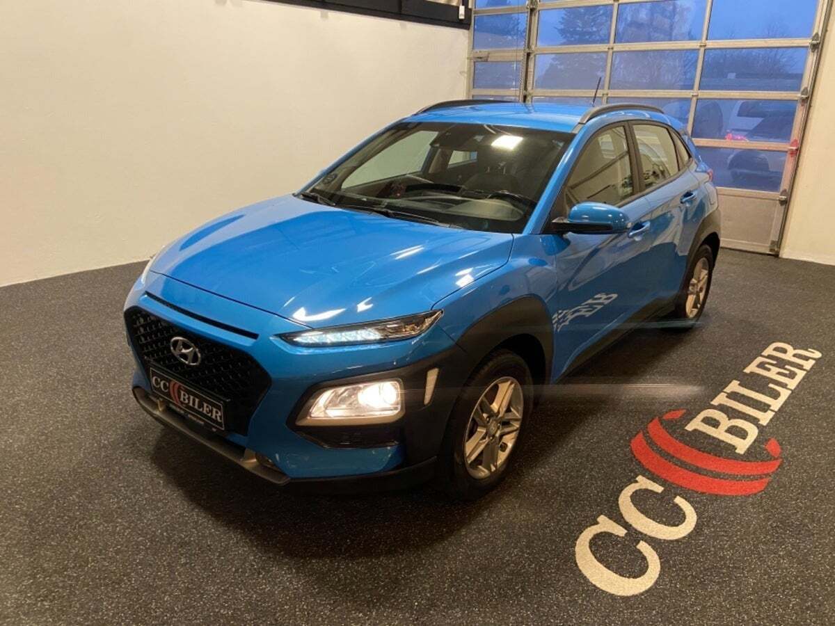 Blå Hyundai Kona fra 2020