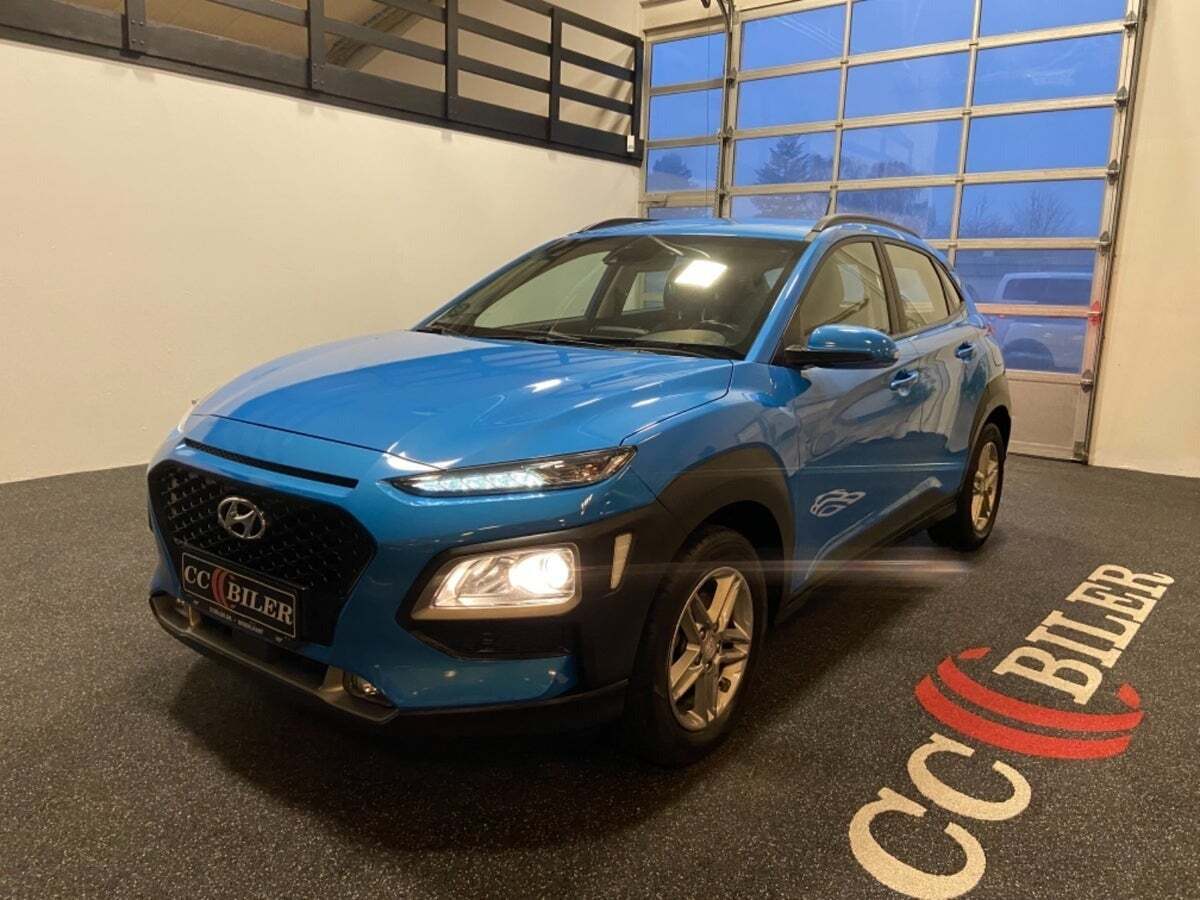 Blå Hyundai Kona fra 2020