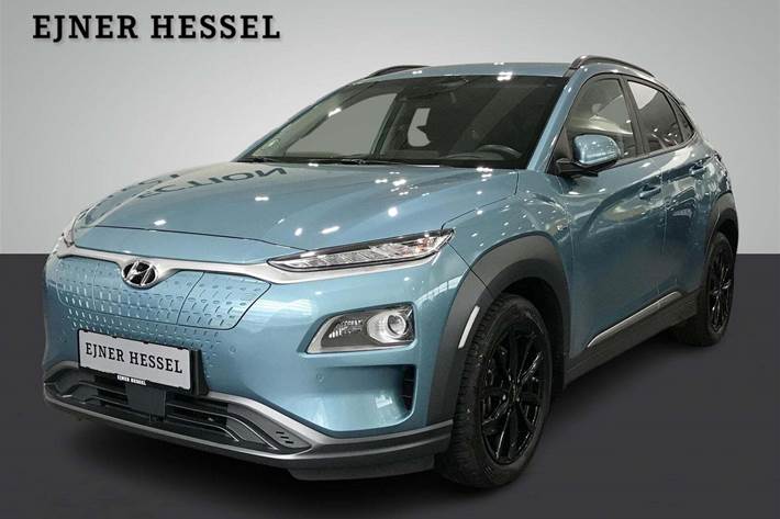 Blå Hyundai Kona fra 2020