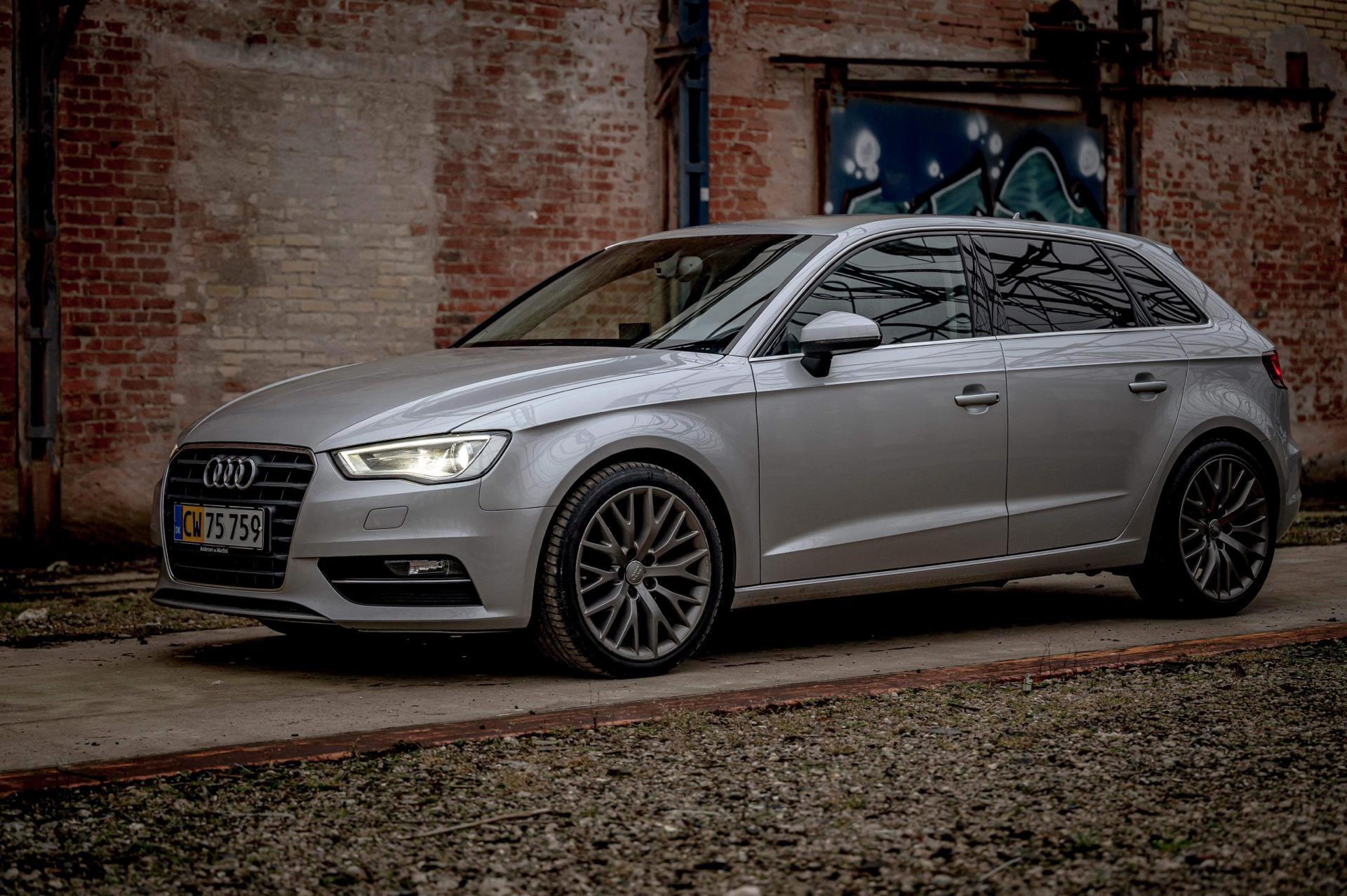 Sølv Audi A3 fra 2013