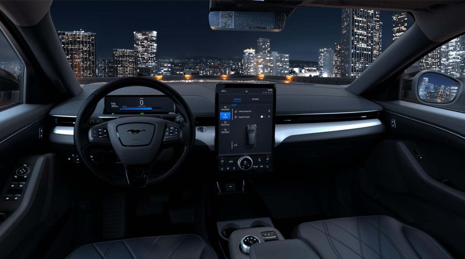 Grå Ford Mustang Mach-E fra 2023