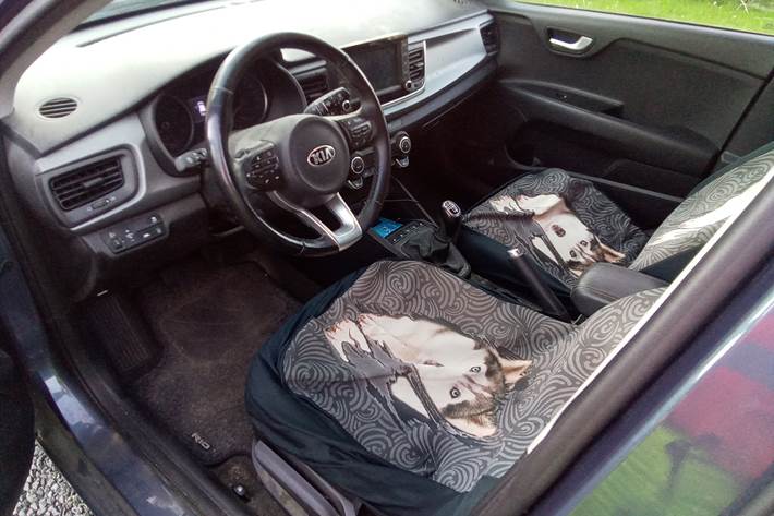 Blå Kia Rio fra 2019