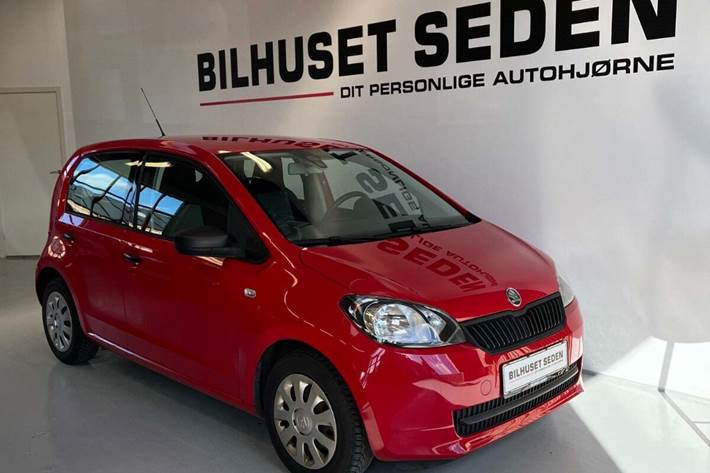 Gul Skoda Citigo fra 2013