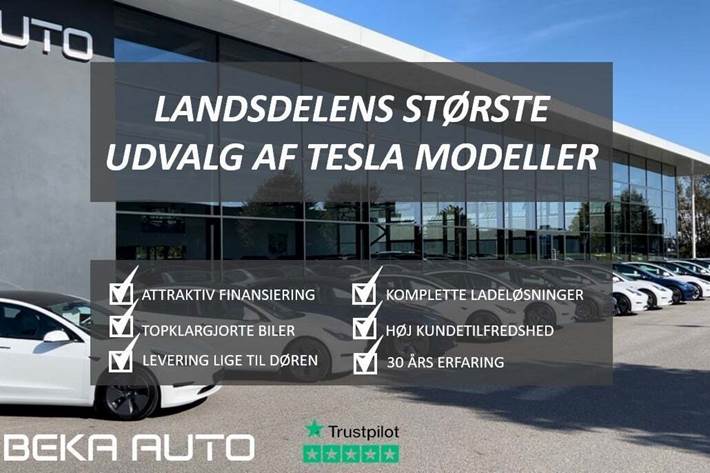 Grå Tesla Model 3 fra 2020