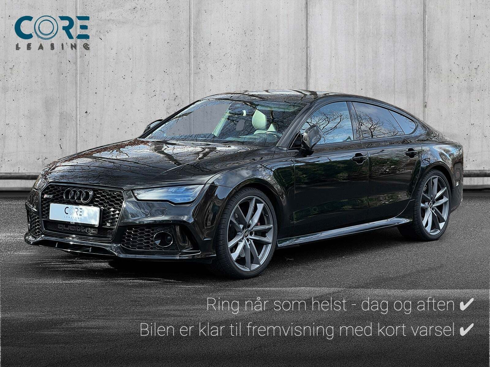 Grå Audi RS7 fra 2016