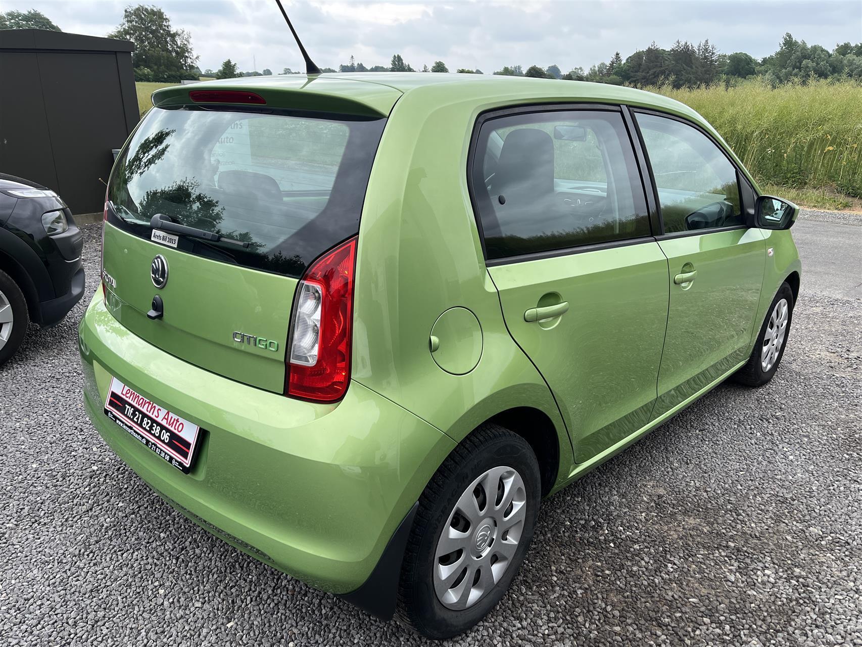 Grøn Skoda Citigo fra 2013