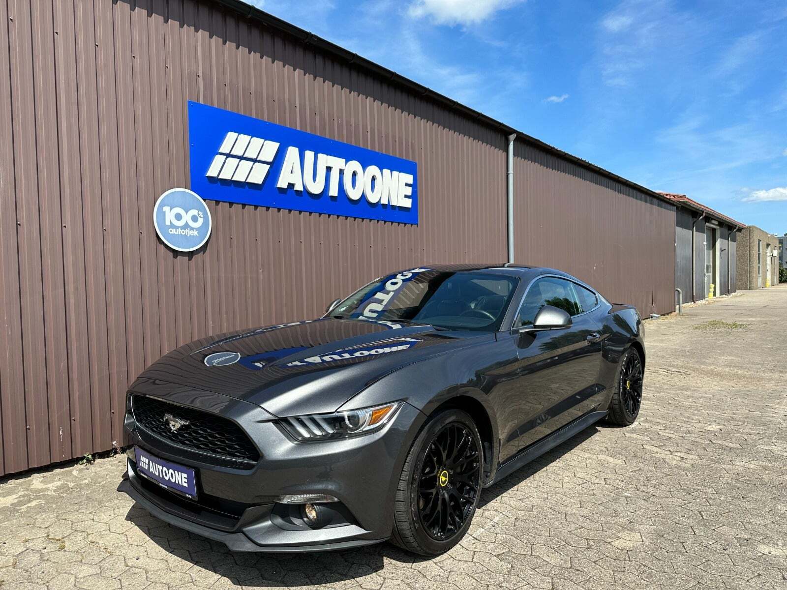 Grå Ford Mustang fra 2015
