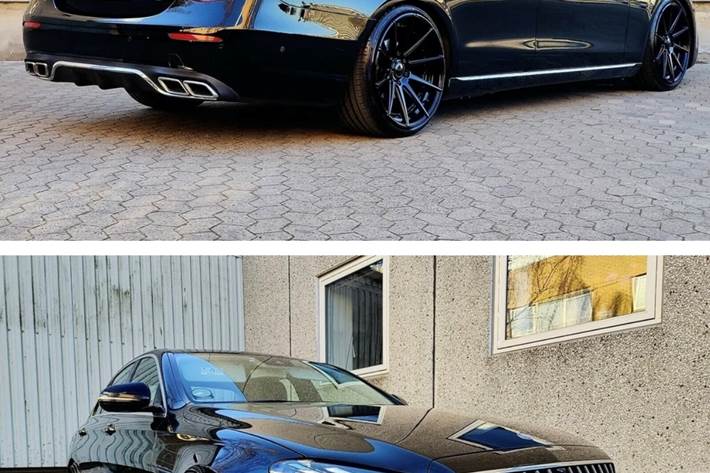 Sort Mercedes 220 E fra 2017