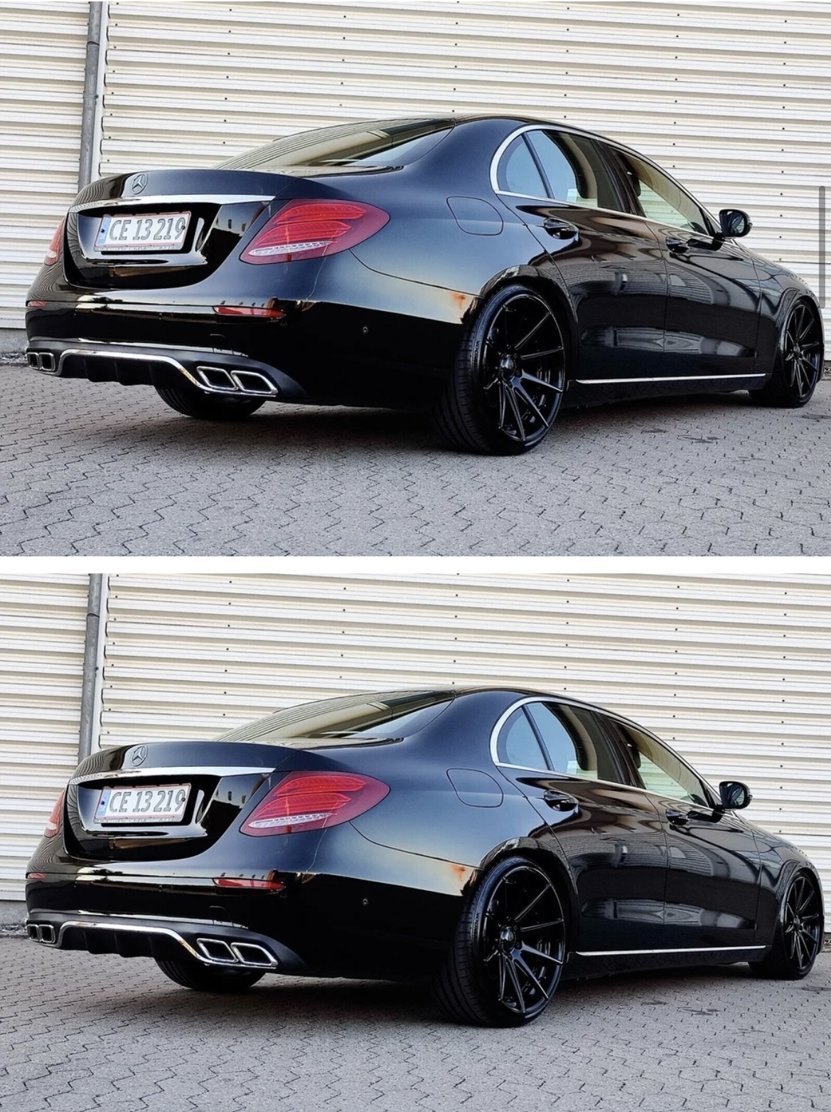 Sort Mercedes 220 E fra 2017